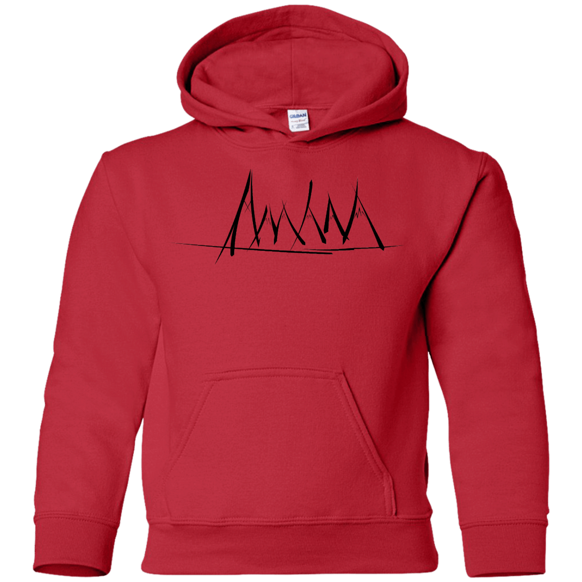 Sweatshirts Red / YS Mountain Brush Strokes Youth Hoodie