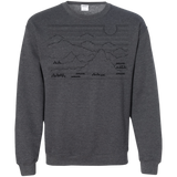 Sweatshirts Dark Heather / S Mountain Line Art Crewneck Sweatshirt