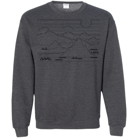 Sweatshirts Dark Heather / S Mountain Line Art Crewneck Sweatshirt