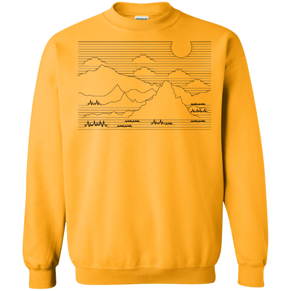 Sweatshirts Gold / S Mountain Line Art Crewneck Sweatshirt