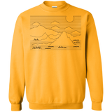 Sweatshirts Gold / S Mountain Line Art Crewneck Sweatshirt
