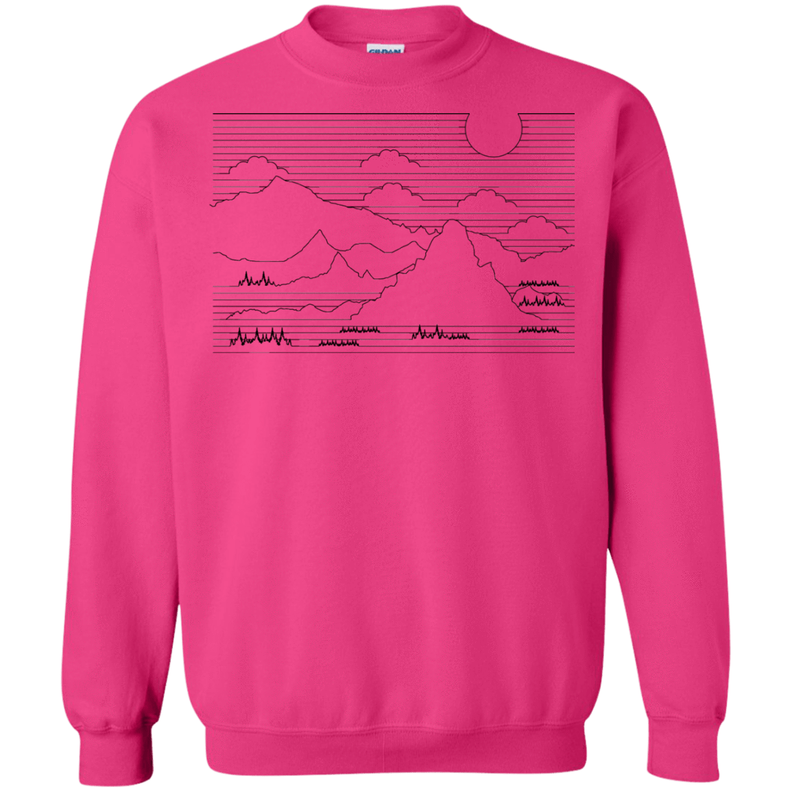 Sweatshirts Heliconia / S Mountain Line Art Crewneck Sweatshirt