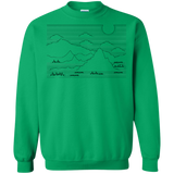 Sweatshirts Irish Green / S Mountain Line Art Crewneck Sweatshirt
