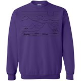 Sweatshirts Purple / S Mountain Line Art Crewneck Sweatshirt