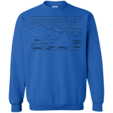 Sweatshirts Royal / S Mountain Line Art Crewneck Sweatshirt