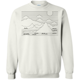 Sweatshirts White / S Mountain Line Art Crewneck Sweatshirt