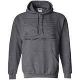 Sweatshirts Dark Heather / S Mountain Line Art Pullover Hoodie