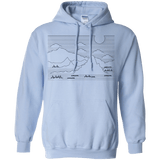 Sweatshirts Light Blue / S Mountain Line Art Pullover Hoodie