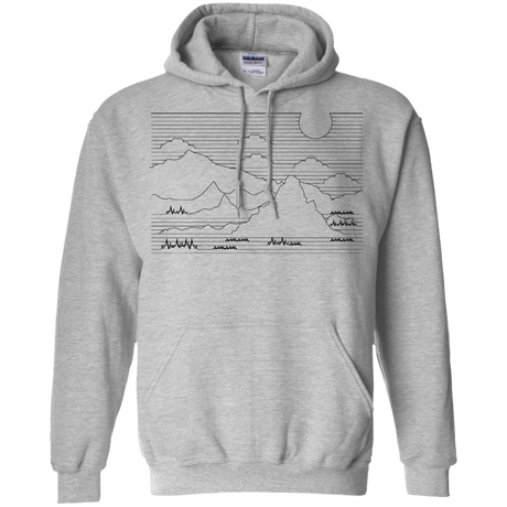 Sweatshirts Sport Grey / S Mountain Line Art Pullover Hoodie