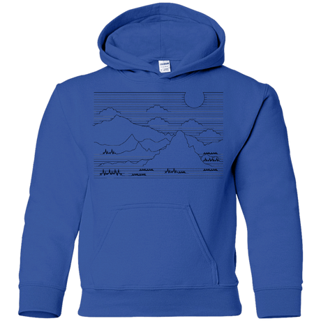 Sweatshirts Mountain Line Art Youth Hoodie