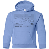 Sweatshirts Carolina Blue / YS Mountain Line Art Youth Hoodie