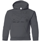 Sweatshirts Charcoal / YS Mountain Line Art Youth Hoodie