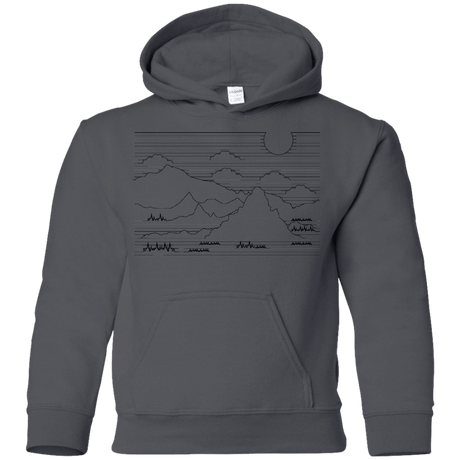 Sweatshirts Charcoal / YS Mountain Line Art Youth Hoodie