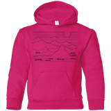 Sweatshirts Heliconia / YS Mountain Line Art Youth Hoodie