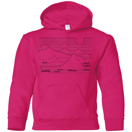 Sweatshirts Heliconia / YS Mountain Line Art Youth Hoodie