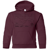 Sweatshirts Maroon / YS Mountain Line Art Youth Hoodie