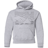 Sweatshirts Sport Grey / YS Mountain Line Art Youth Hoodie