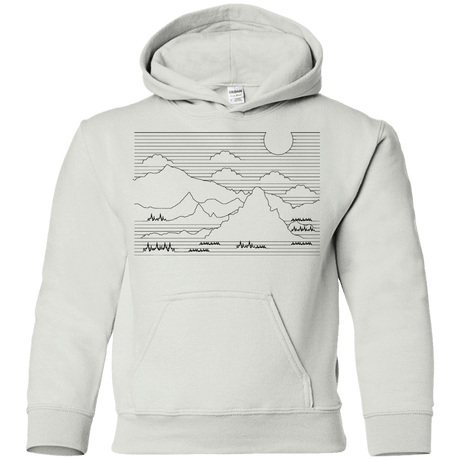 Sweatshirts White / YS Mountain Line Art Youth Hoodie