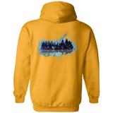 Sweatshirts Gold / S Mountain Splash Ride Back Print Pullover Hoodie