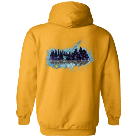 Sweatshirts Gold / S Mountain Splash Ride Back Print Pullover Hoodie