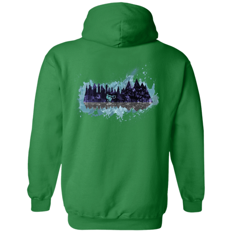 Sweatshirts Irish Green / S Mountain Splash Ride Back Print Pullover Hoodie