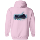Sweatshirts Light Pink / S Mountain Splash Ride Back Print Pullover Hoodie