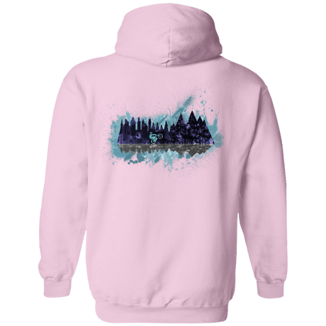 Sweatshirts Light Pink / S Mountain Splash Ride Back Print Pullover Hoodie