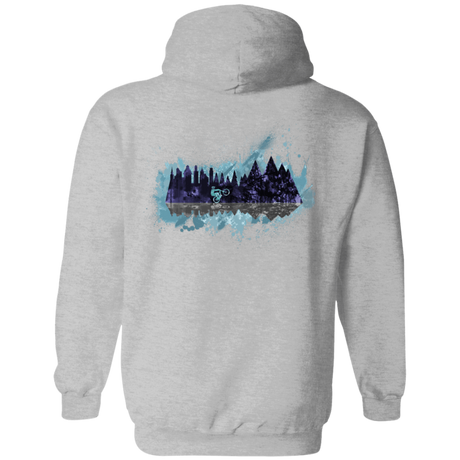 Sweatshirts Sport Grey / S Mountain Splash Ride Back Print Pullover Hoodie