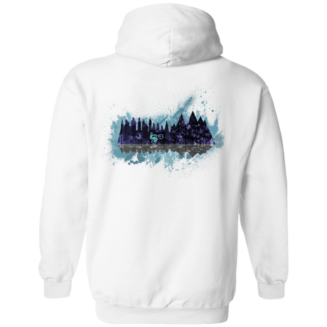 Sweatshirts White / S Mountain Splash Ride Back Print Pullover Hoodie