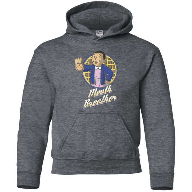 Sweatshirts Dark Heather / YS Mouth Breather Youth Hoodie