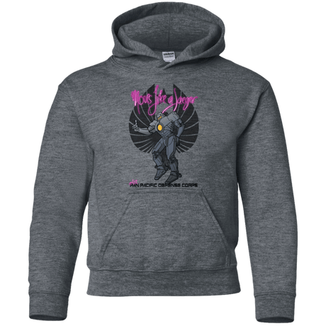 Sweatshirts Dark Heather / YS Moves Like A Jaegger Youth Hoodie