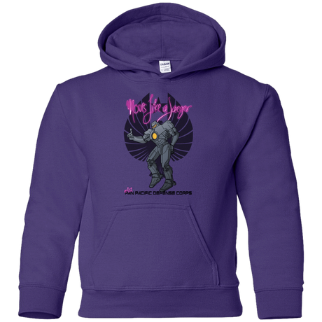 Sweatshirts Purple / YS Moves Like A Jaegger Youth Hoodie