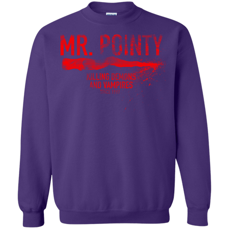 Sweatshirts Purple / Small Mr Pointy Crewneck Sweatshirt