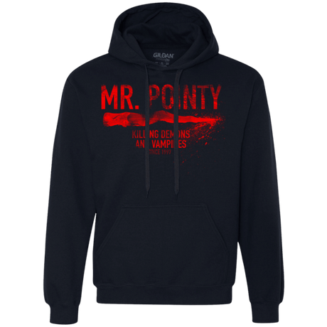 Sweatshirts Navy / Small Mr Pointy Premium Fleece Hoodie