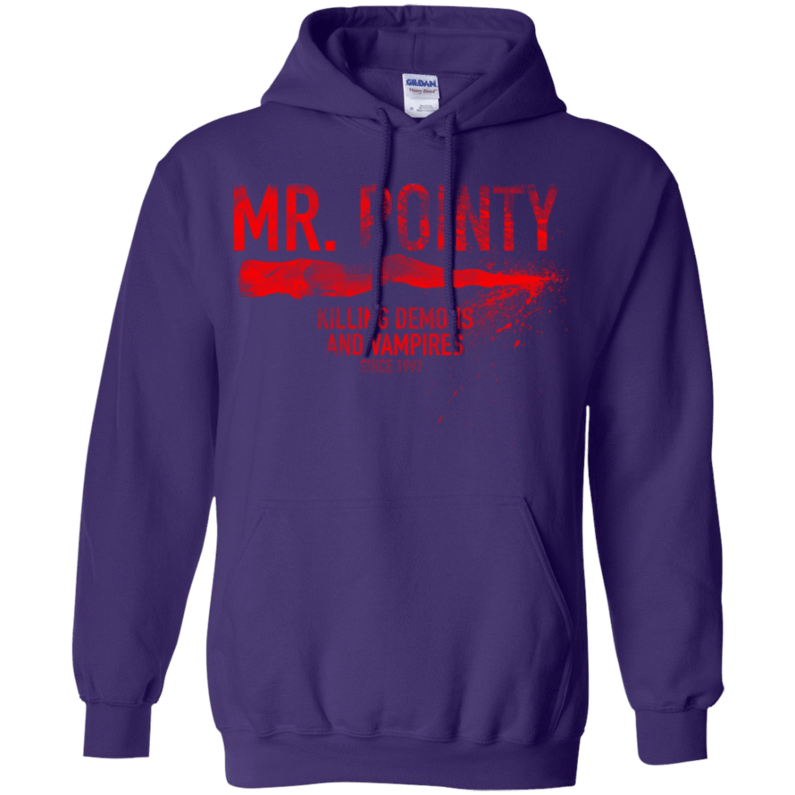 Sweatshirts Purple / Small Mr Pointy Pullover Hoodie
