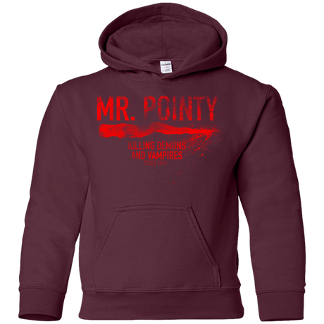 Sweatshirts Maroon / YS Mr Pointy Youth Hoodie