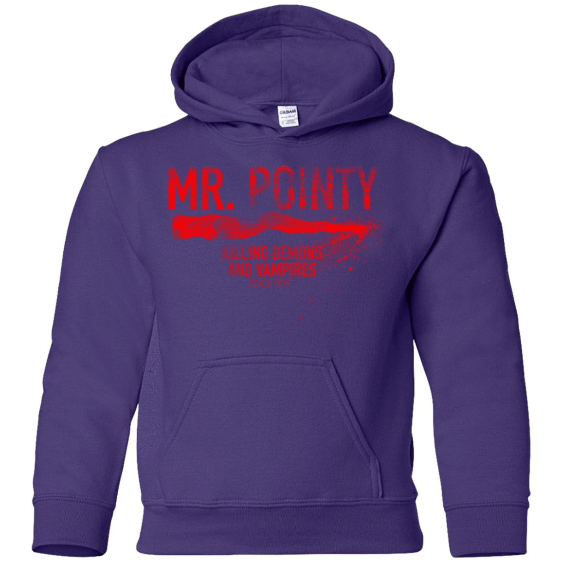 Sweatshirts Purple / YS Mr Pointy Youth Hoodie