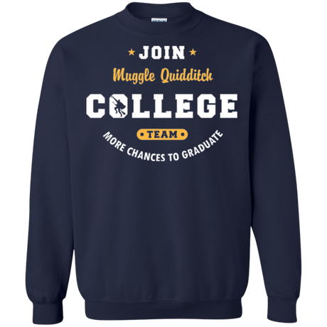 Sweatshirts Navy / Small Muggle Quidditch Crewneck Sweatshirt