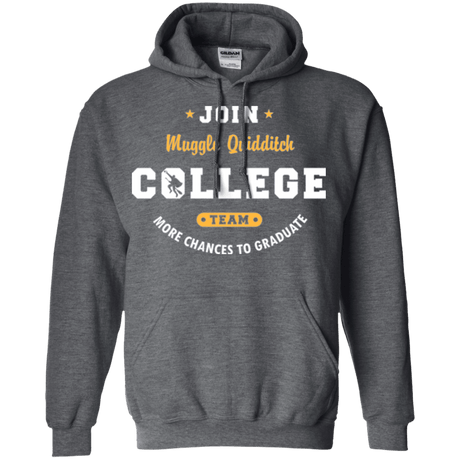 Sweatshirts Dark Heather / Small Muggle Quidditch Pullover Hoodie