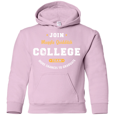 Sweatshirts Light Pink / YS Muggle Quidditch Youth Hoodie