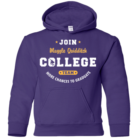 Sweatshirts Purple / YS Muggle Quidditch Youth Hoodie