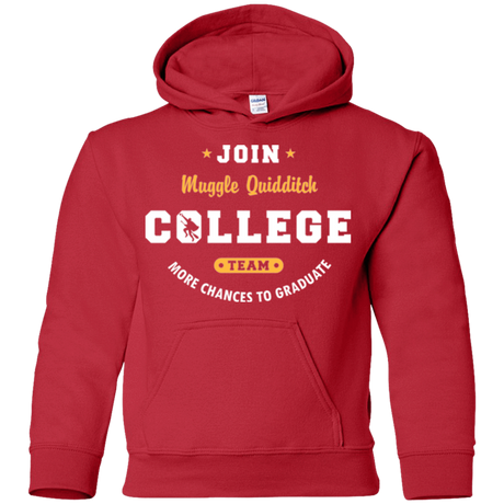 Sweatshirts Red / YS Muggle Quidditch Youth Hoodie
