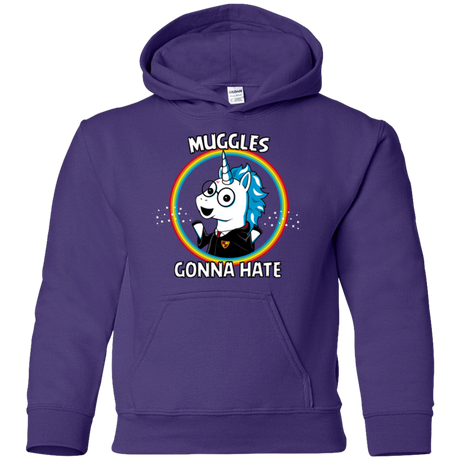 Sweatshirts Purple / YS Muggles Gonna Hate Youth Hoodie