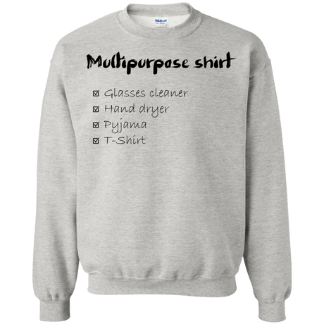 Sweatshirts Ash / Small Multipurpose Shirt Crewneck Sweatshirt
