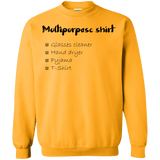 Sweatshirts Gold / Small Multipurpose Shirt Crewneck Sweatshirt