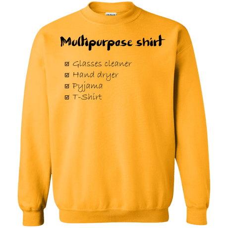 Sweatshirts Gold / Small Multipurpose Shirt Crewneck Sweatshirt