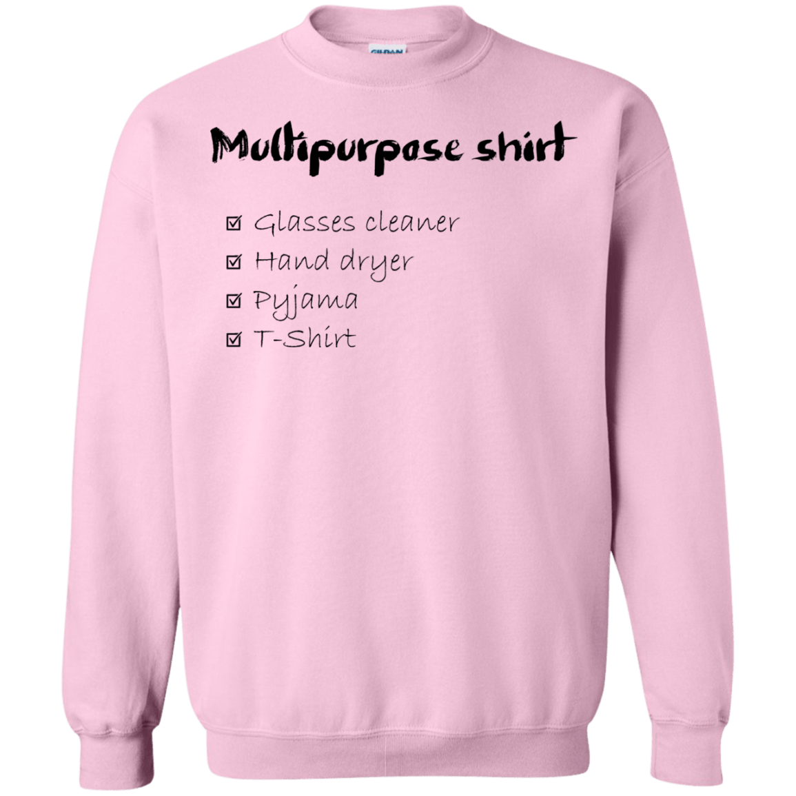 Sweatshirts Light Pink / Small Multipurpose Shirt Crewneck Sweatshirt