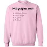 Sweatshirts Light Pink / Small Multipurpose Shirt Crewneck Sweatshirt