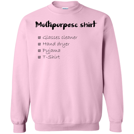 Sweatshirts Light Pink / Small Multipurpose Shirt Crewneck Sweatshirt