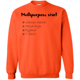 Sweatshirts Orange / Small Multipurpose Shirt Crewneck Sweatshirt